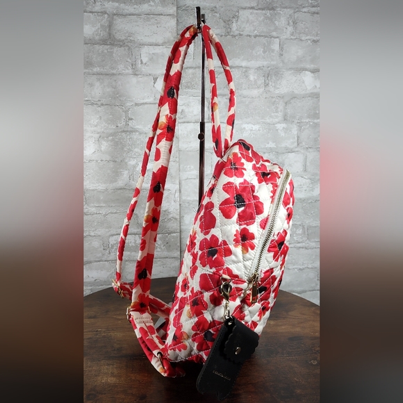 Nanette Lepore Small Quilted Nylon Floral Print Backpack - Picture 5 of 9